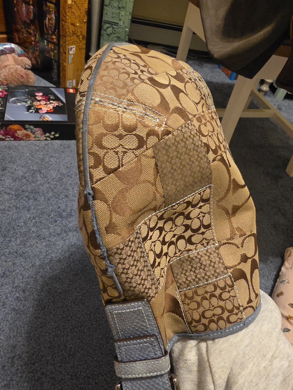 Y2k Coach Patchwork Signature Canvas Hobo - Picture 5 of 6